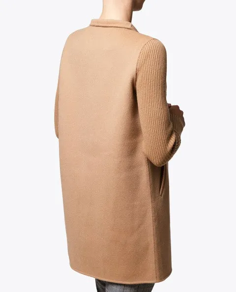 Ribbed Sleeve Coat