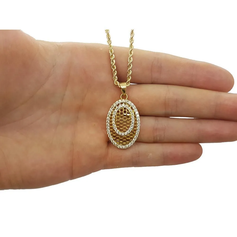 Rope Chain 2.5MM 10K With en Rope Chain  OR 10K MNG-171