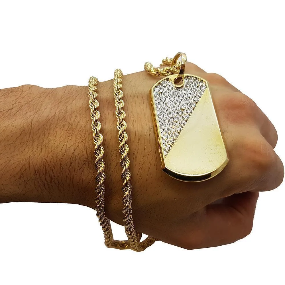 Rope Chain 4.0MM 10K With Armytag en OR 10K MNG-025