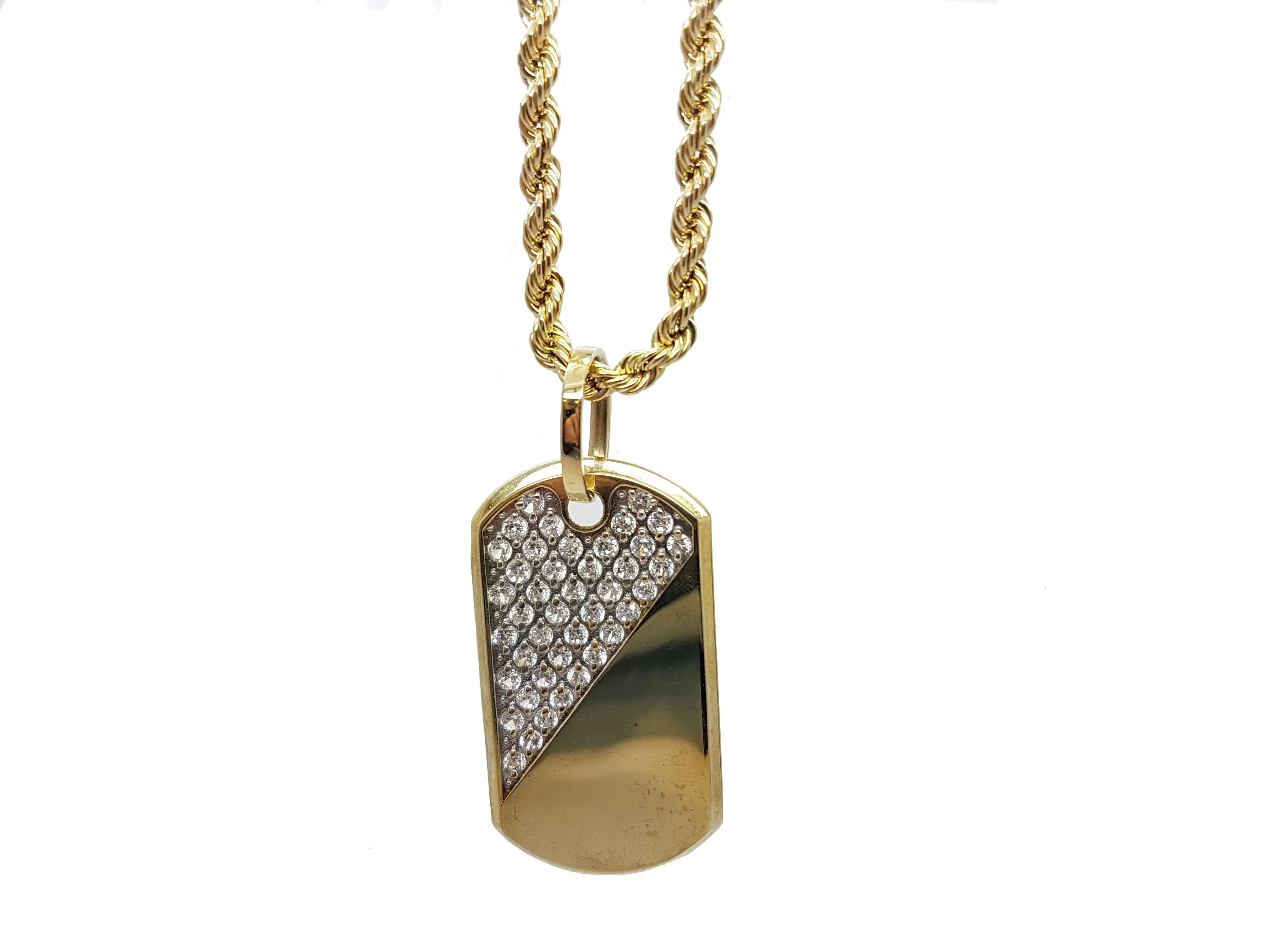 Rope Chain 4.0MM 10K With Armytag en OR 10K MNG-025