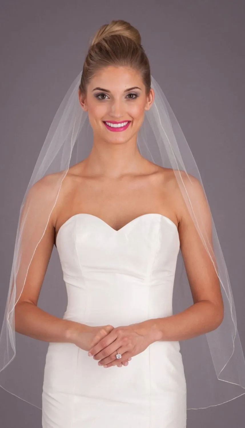 Roycebridal Kennedy Blue Willow Silver Edge Veil