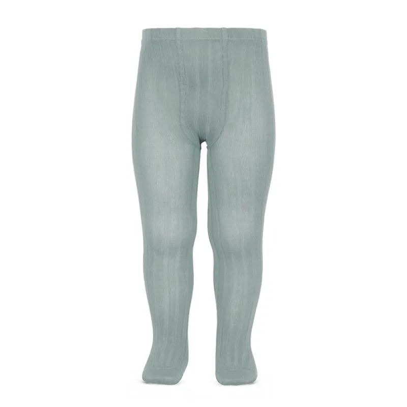 Sage Green Ribbed Tights