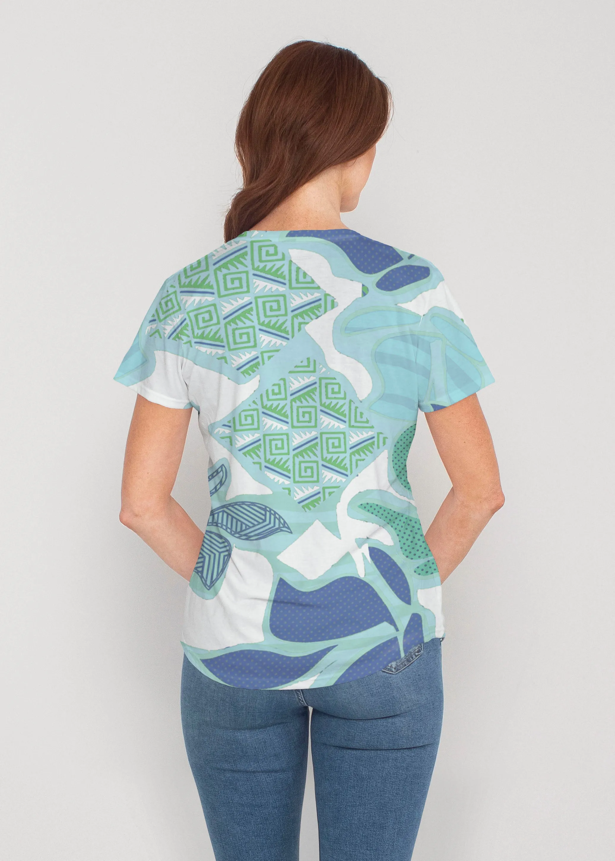 Sail Blue (8087) ~ Contoured Tri-Blend Scoop Tee