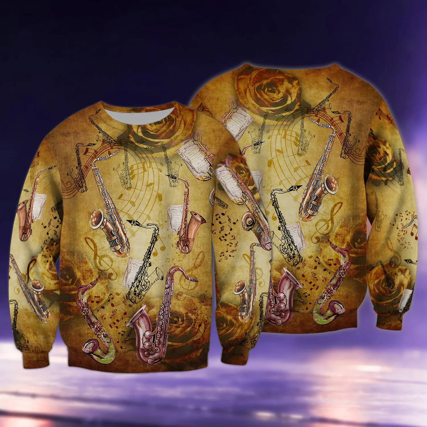 Saxophone Music Love It With Classic Style 3D Full Print Shirts