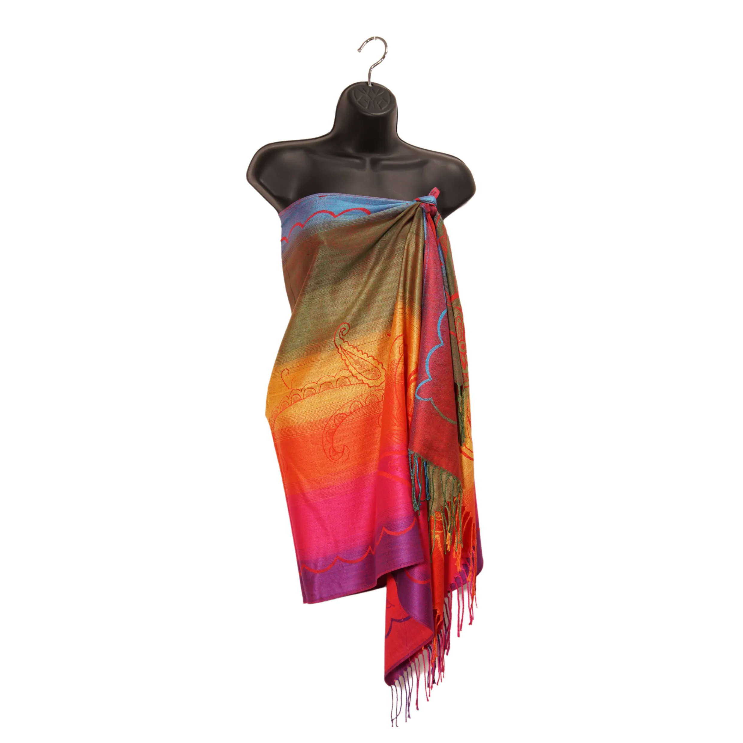 Scarf - Rainbow Red