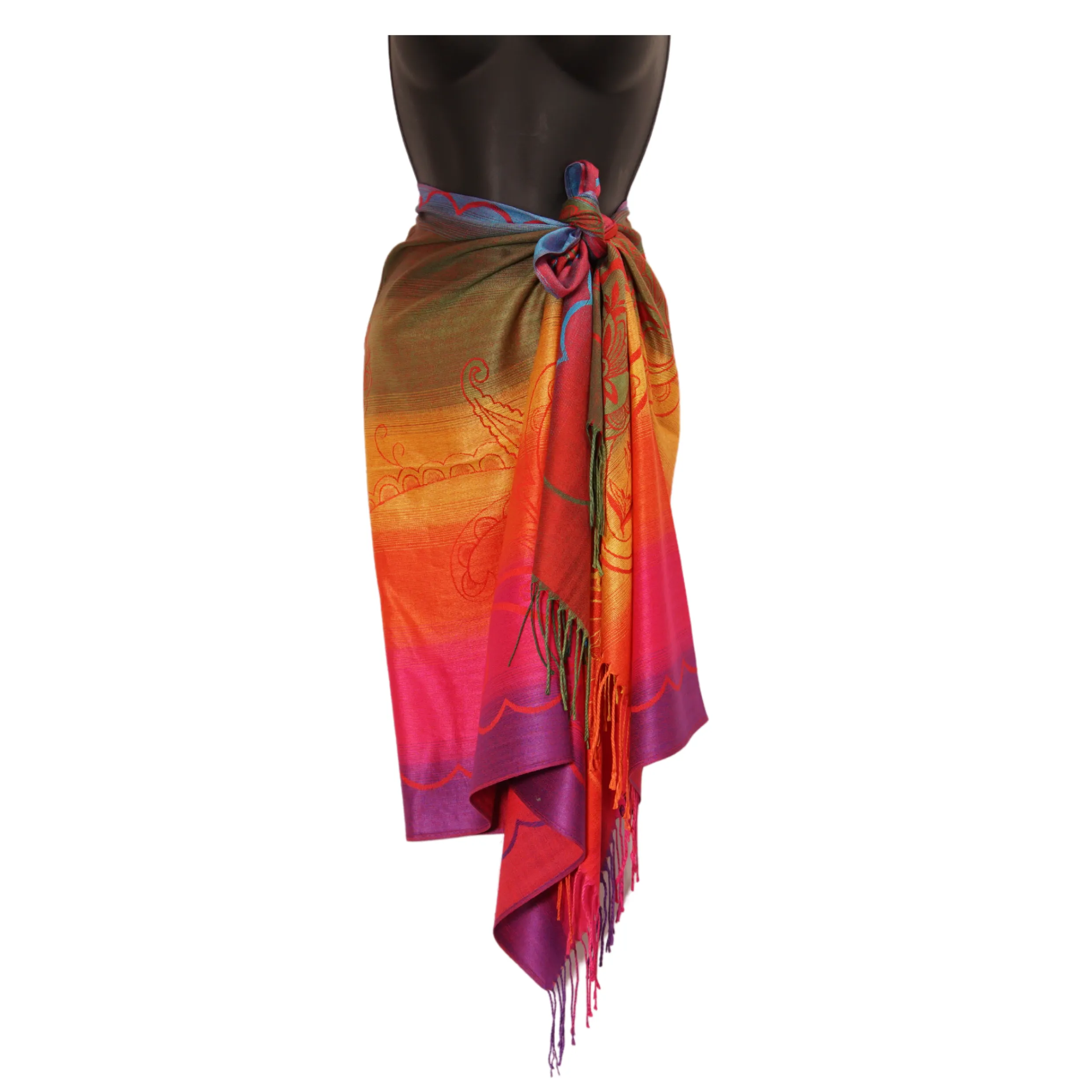 Scarf - Rainbow Red