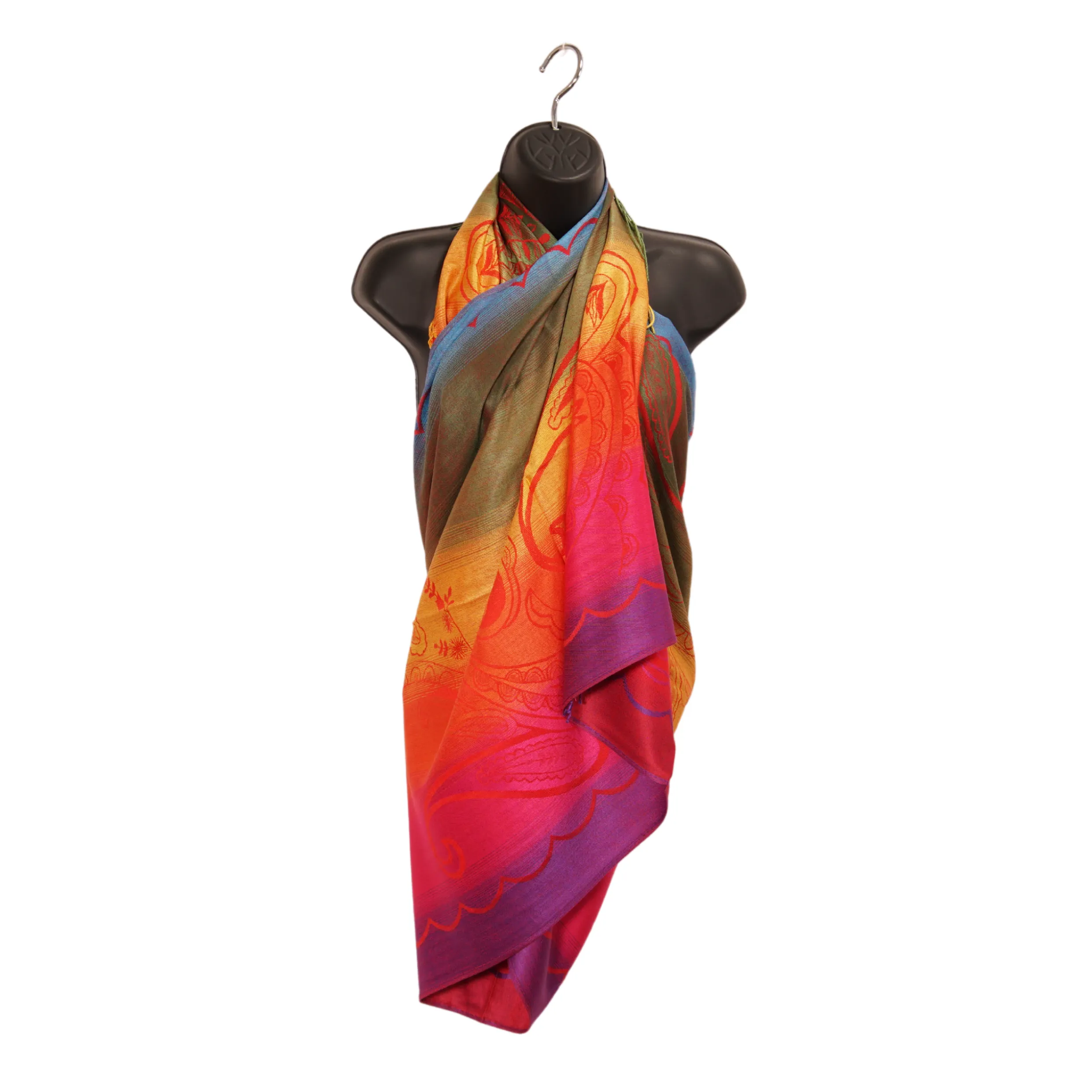 Scarf - Rainbow Red