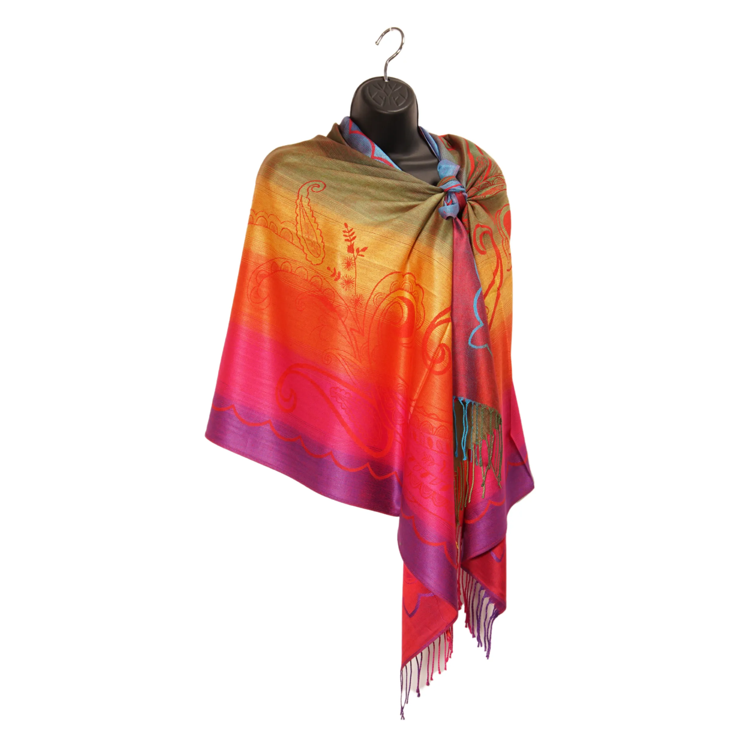 Scarf - Rainbow Red