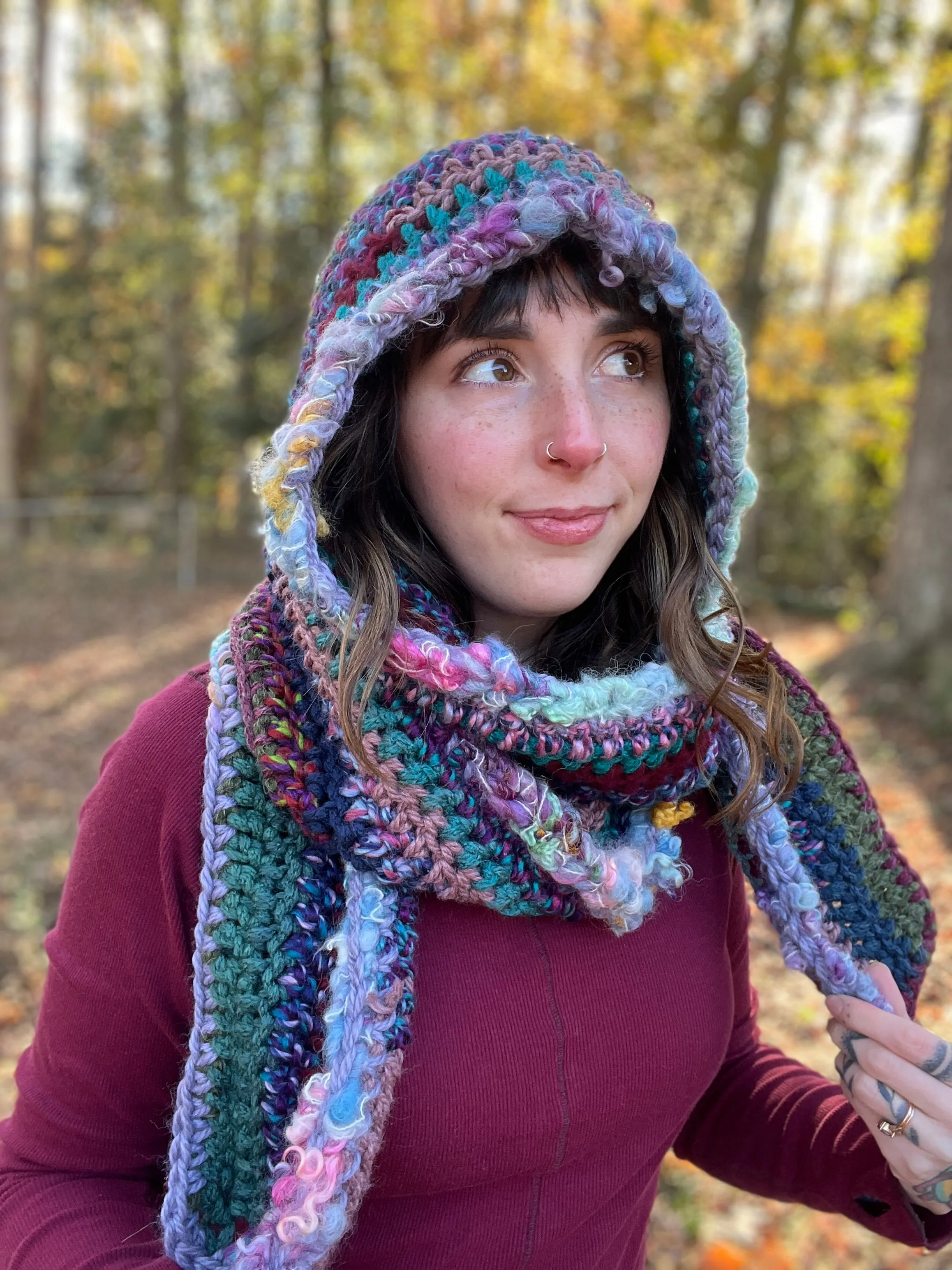 Scrappy Hooded Scarf
