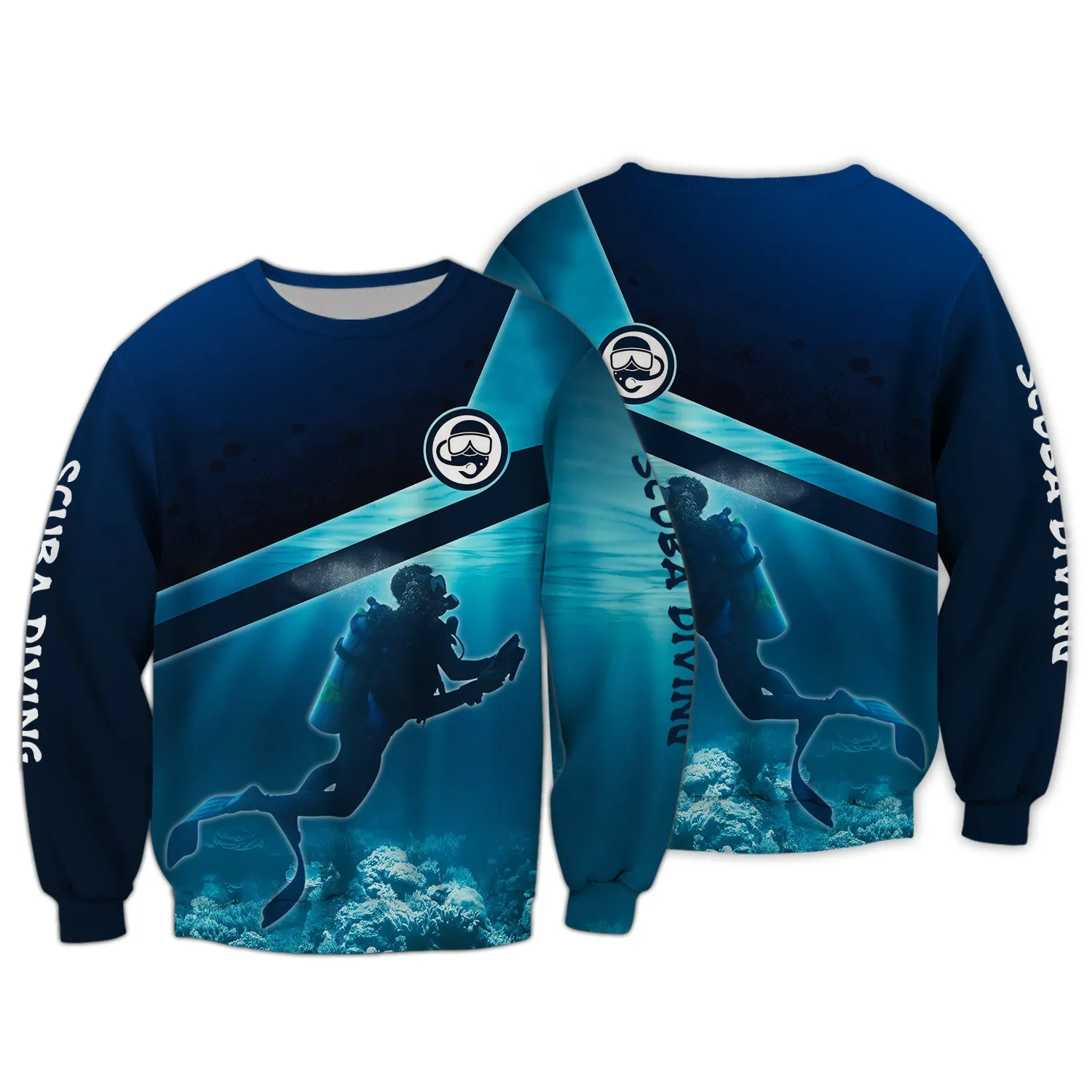 Scuba Diving Shirt, Scuba Diver Gift, Love Scuba Diving 3D All Over Printed Tshirt For Men And Women