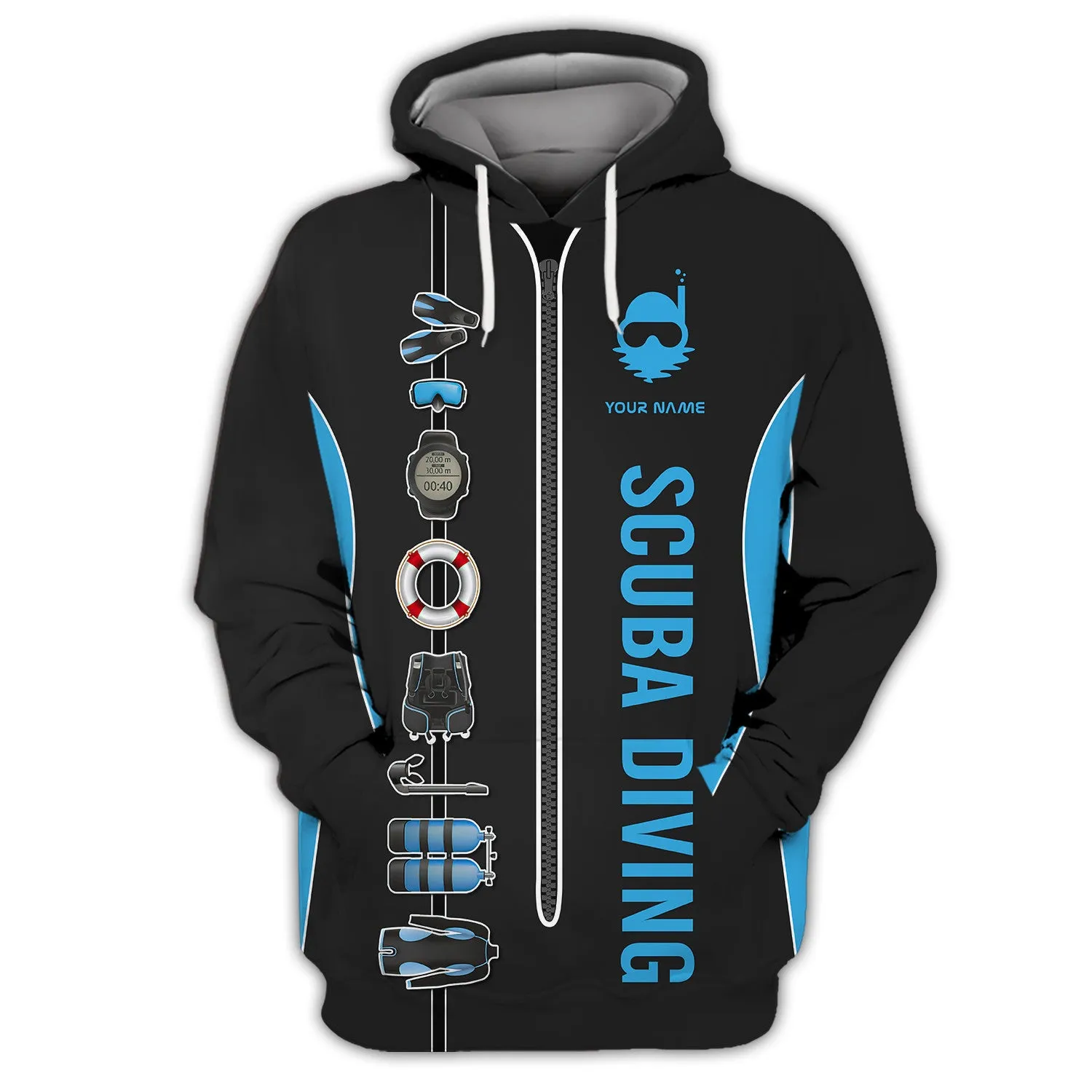 Scuba Diving Tools Tshirt Custom Diver Shirts Scuba Diving 3D Apparel