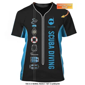 Scuba Diving Tools Tshirt Custom Diver Shirts Scuba Diving 3D Apparel
