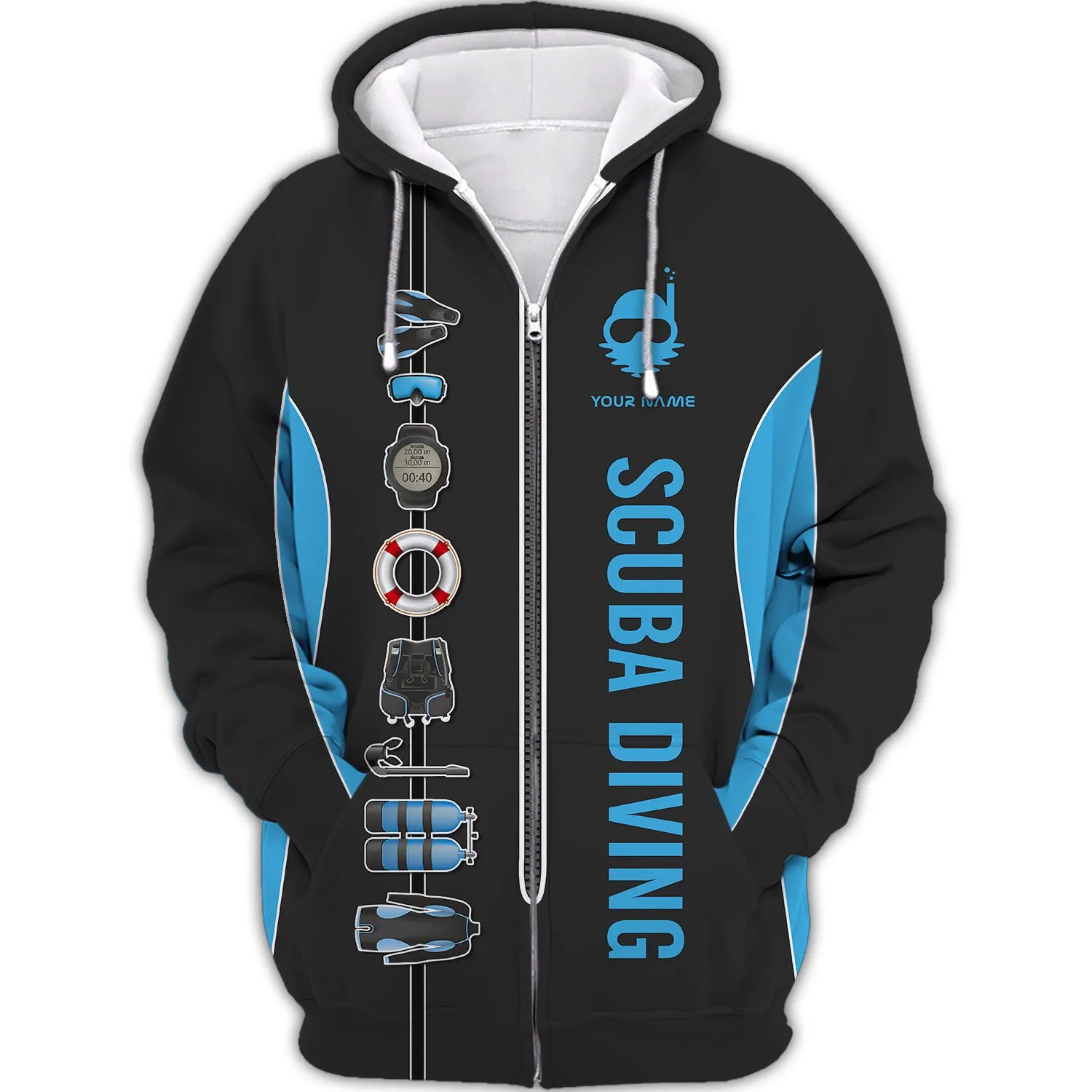 Scuba Diving Tools Tshirt Custom Diver Shirts Scuba Diving 3D Apparel