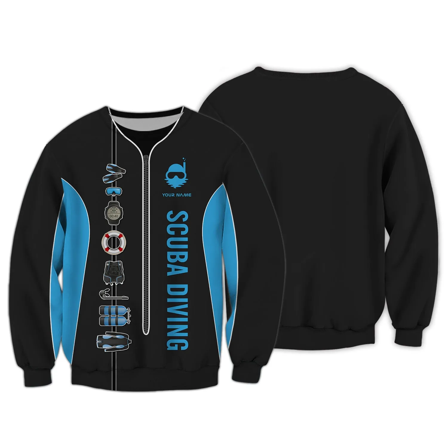 Scuba Diving Tools Tshirt Custom Diver Shirts Scuba Diving 3D Apparel