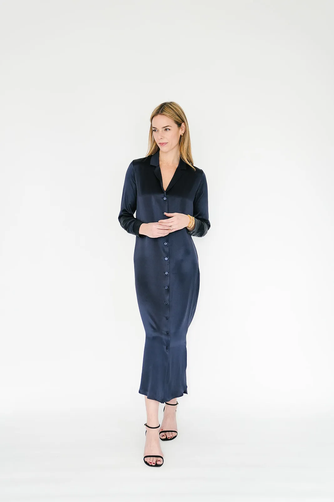 Serena Dress in Polished Navy