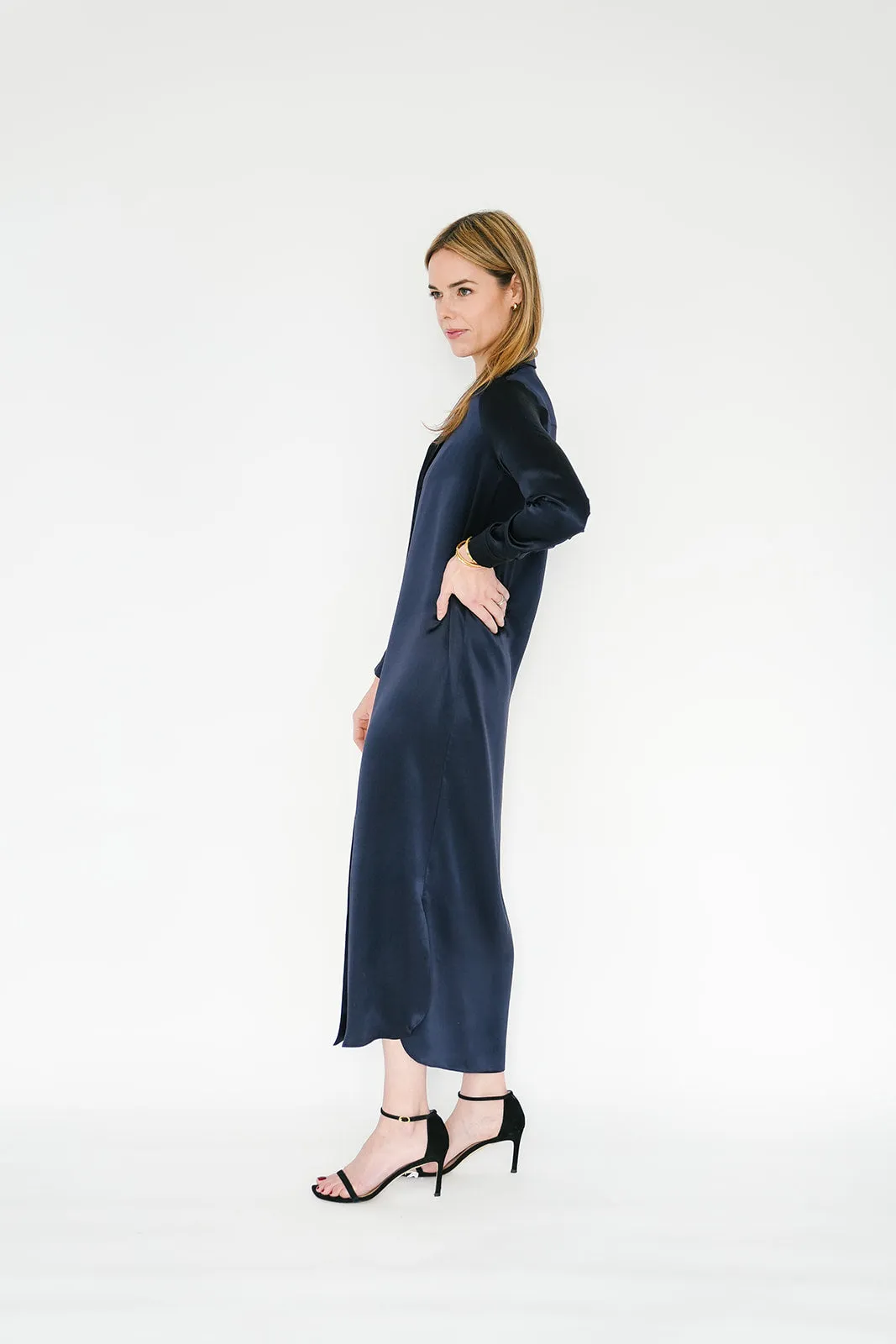 Serena Dress in Polished Navy