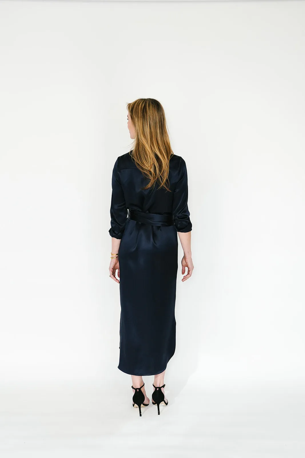 Serena Dress in Polished Navy