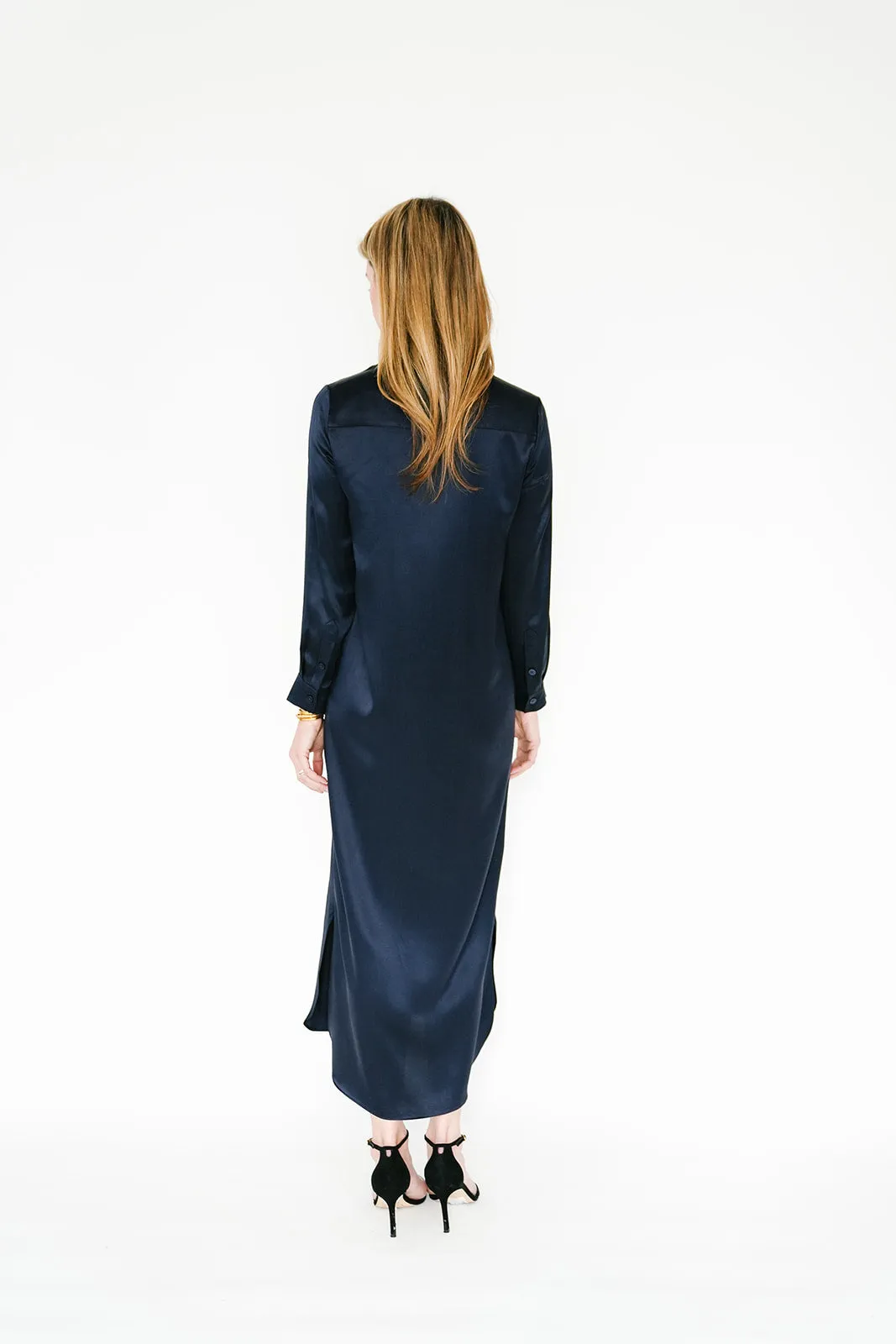 Serena Dress in Polished Navy