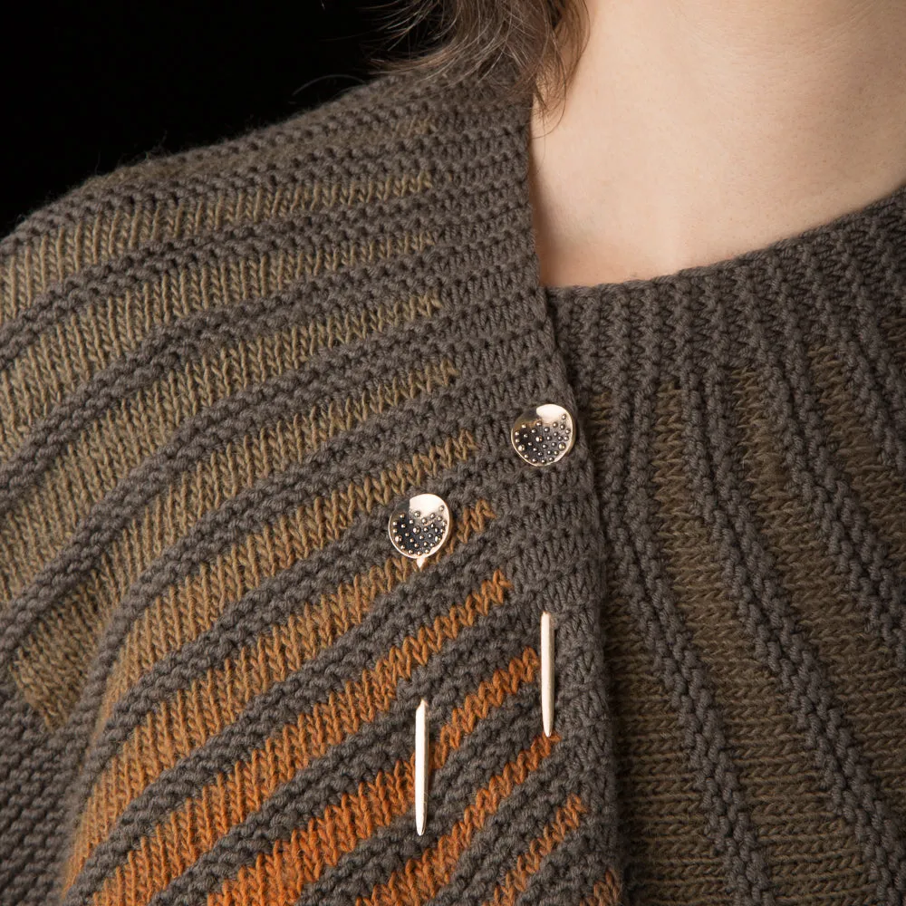 Set of Two Bronze Lolly Shawl Pins