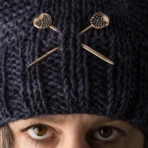 Set of Two Bronze Lolly Shawl Pins