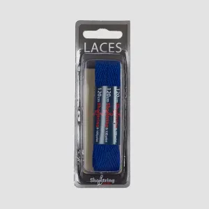 ShoeString American Flat 10mm 120cm Laces (Blister Pack) Dark Blue/Cobalt