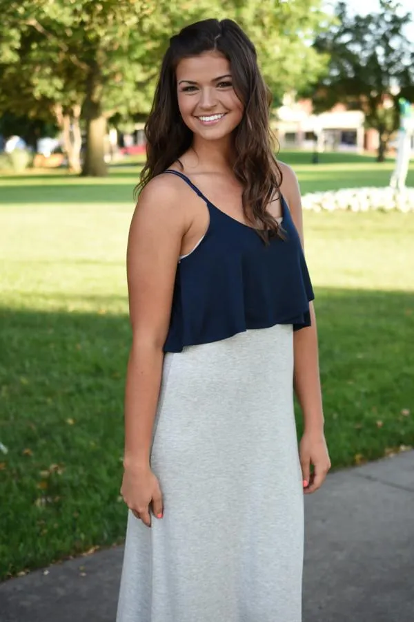 Simple & Chic Maxi Dress ~ Navy