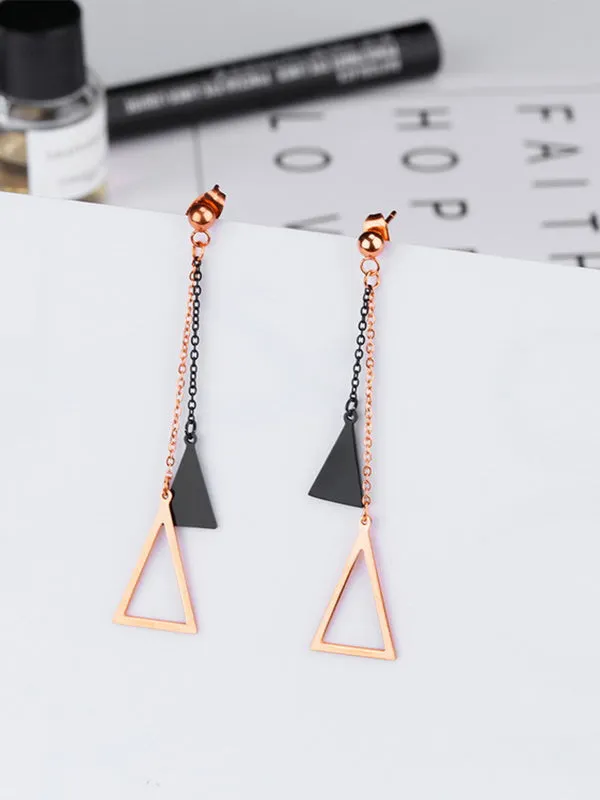 Simple Geometric Triangle Earrings
