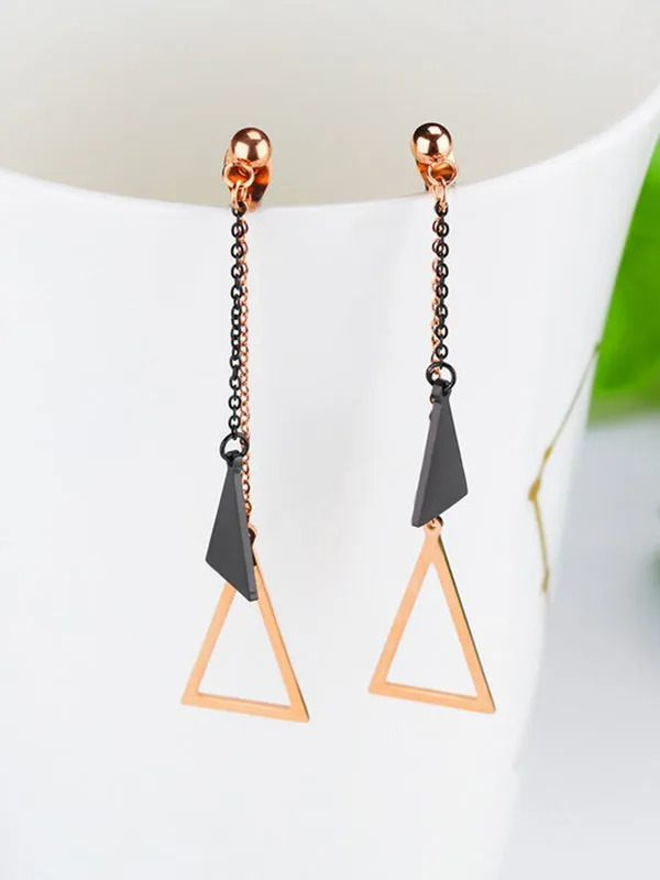 Simple Geometric Triangle Earrings