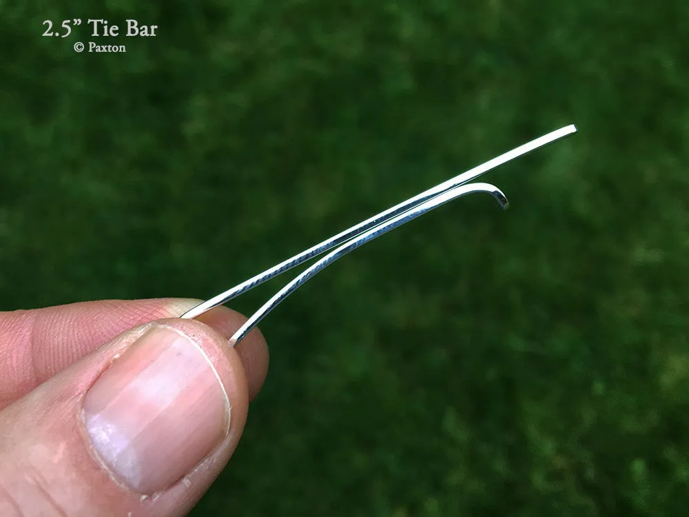 Simple Plain Tie Bar / Tie Clip in Sterling Silver