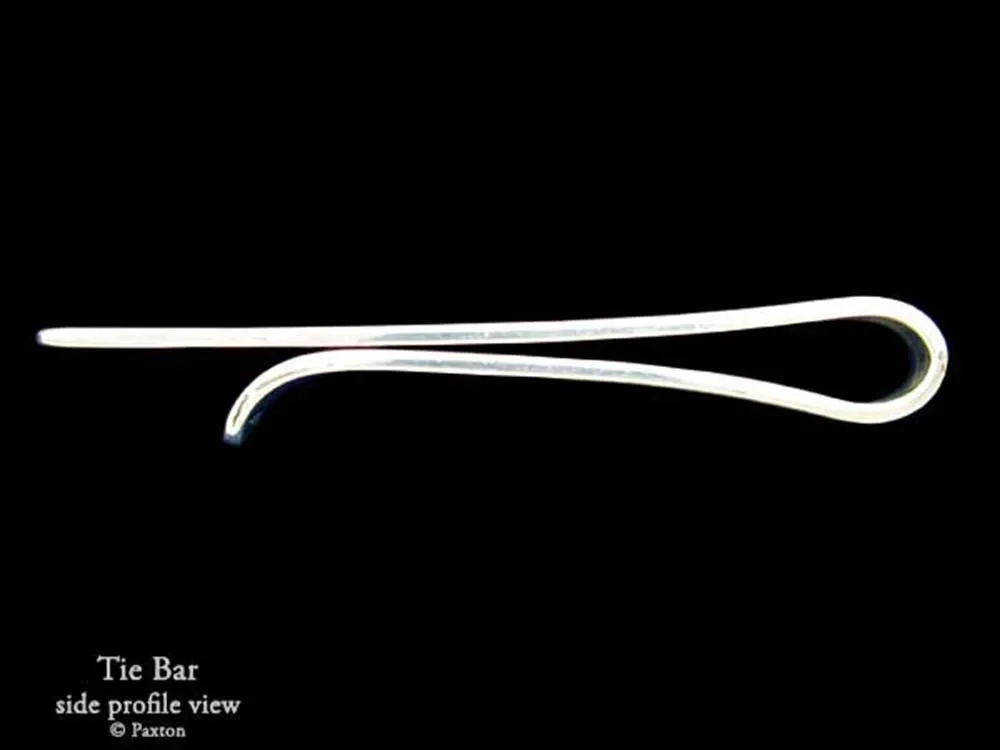 Simple Plain Tie Bar / Tie Clip in Sterling Silver