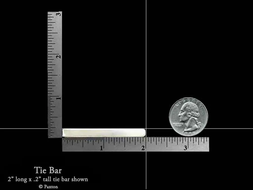 Simple Plain Tie Bar / Tie Clip in Sterling Silver