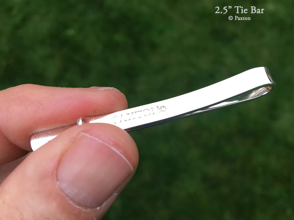 Simple Plain Tie Bar / Tie Clip in Sterling Silver