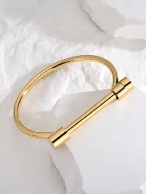 Simple Solid Bangle - Gold