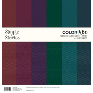 Simple Stories - Color Vibe - Darks - Collection Kit - Textured