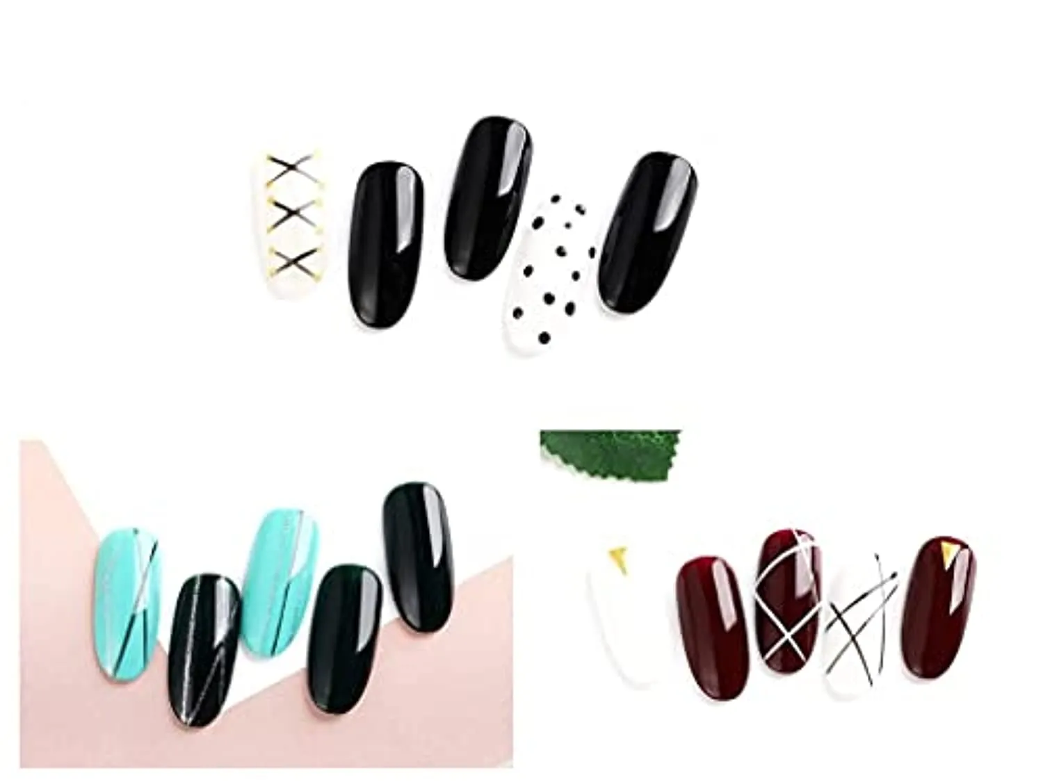 Sinen 3pcs Nail Art Liner Brushes UV Gel Painting Acrylic Nail Design Nylon Brush, Nail Dotting Drawing Pen Size (5/8/11mm)