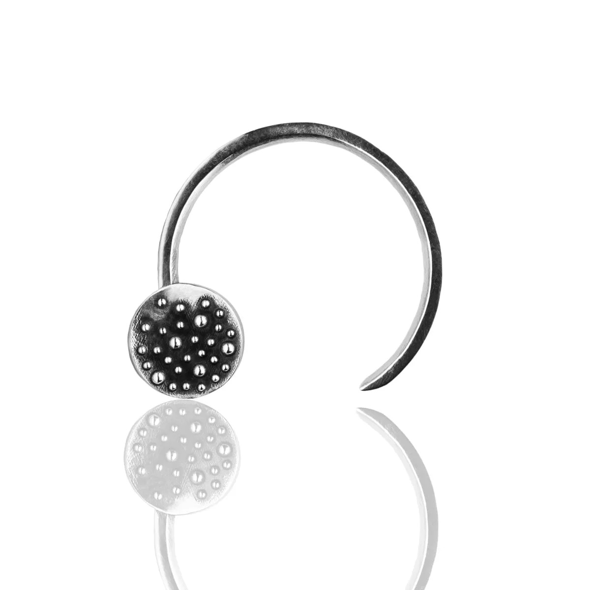 Small Sterling Round Demi-Sec Shawl Pin