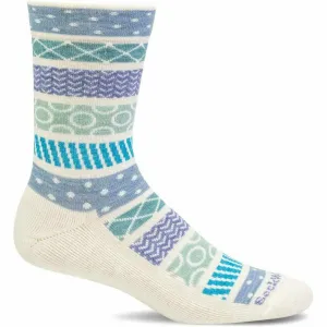 Sockwell Womens Fairisle Pop Essential Comfort Crew Socks