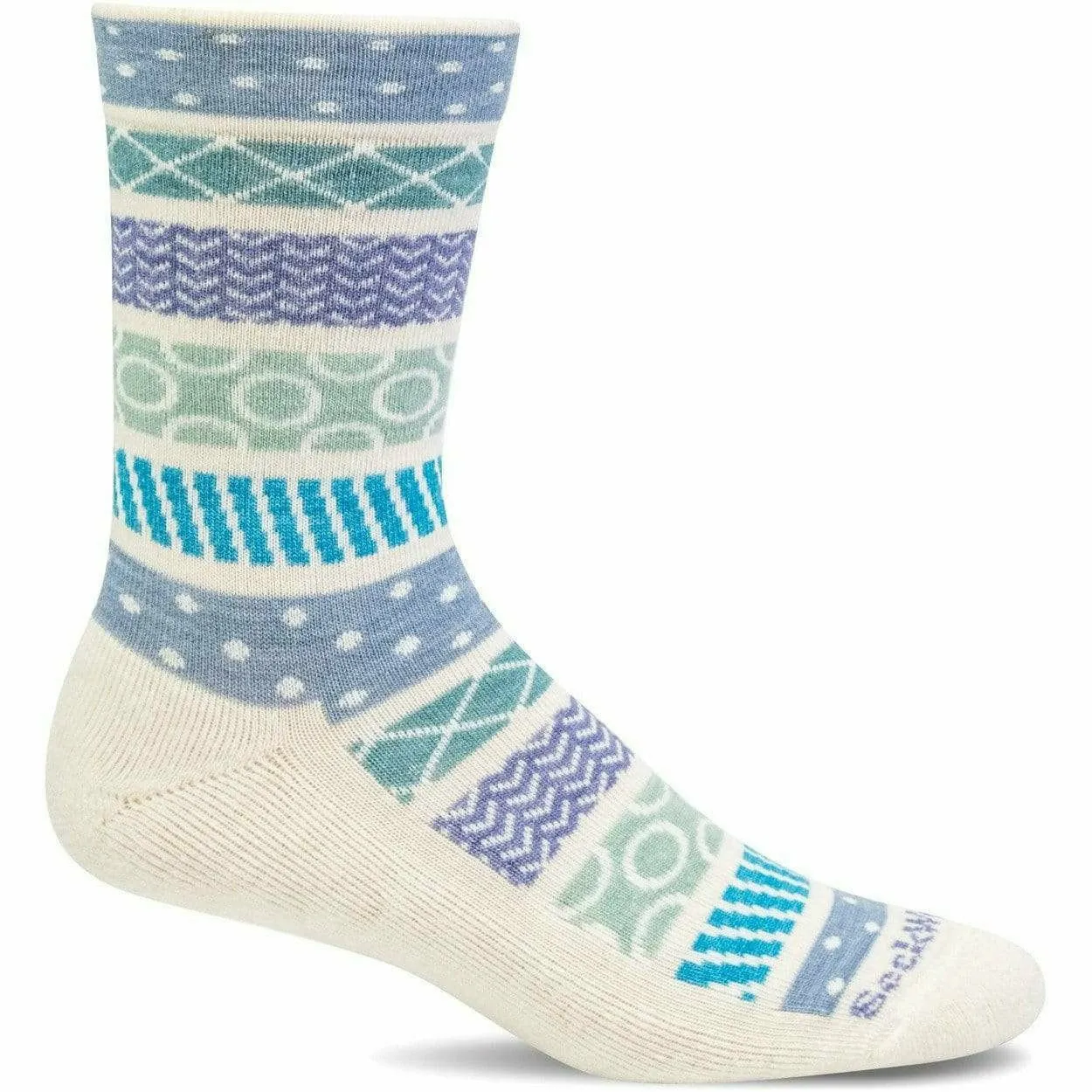 Sockwell Womens Fairisle Pop Essential Comfort Crew Socks