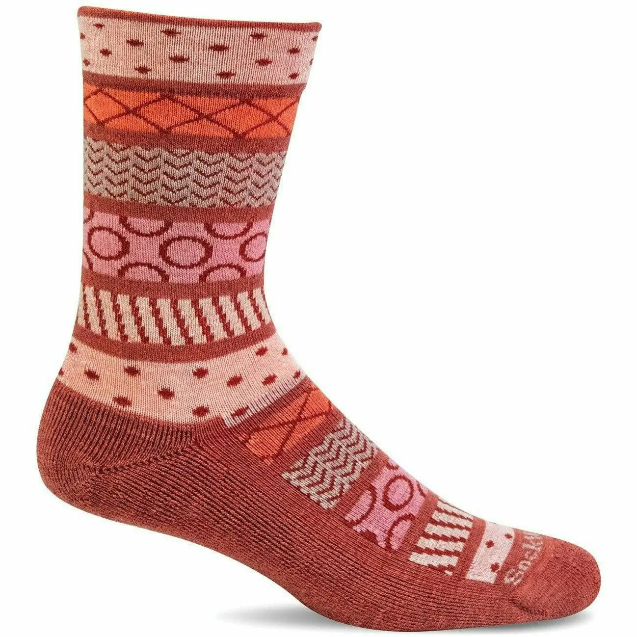 Sockwell Womens Fairisle Pop Essential Comfort Crew Socks