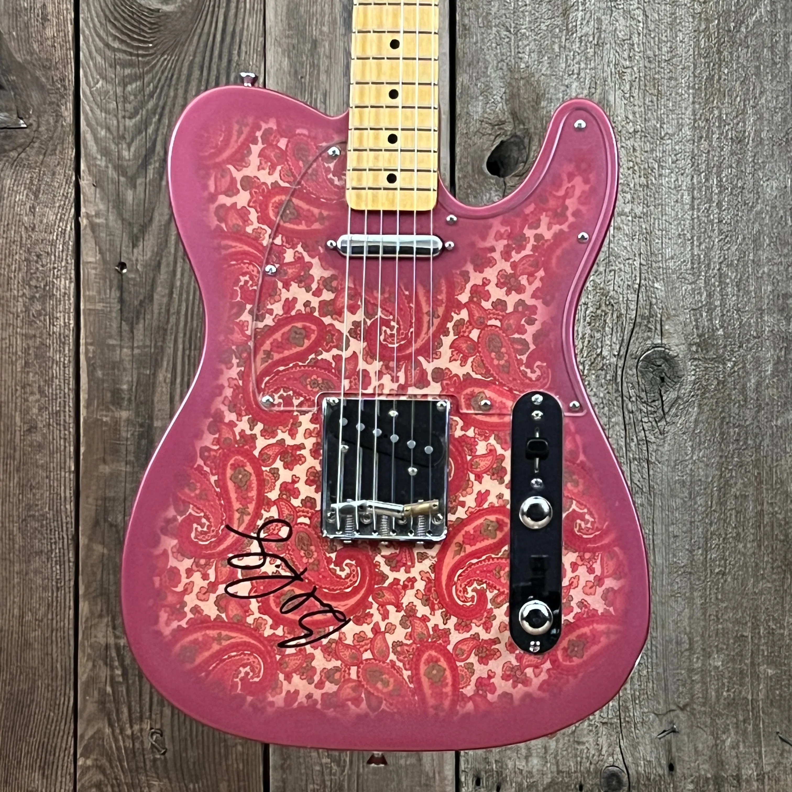 SOLD - Crook Custom Guitars Paisley Tele 2000s One Off Custom Telecaster