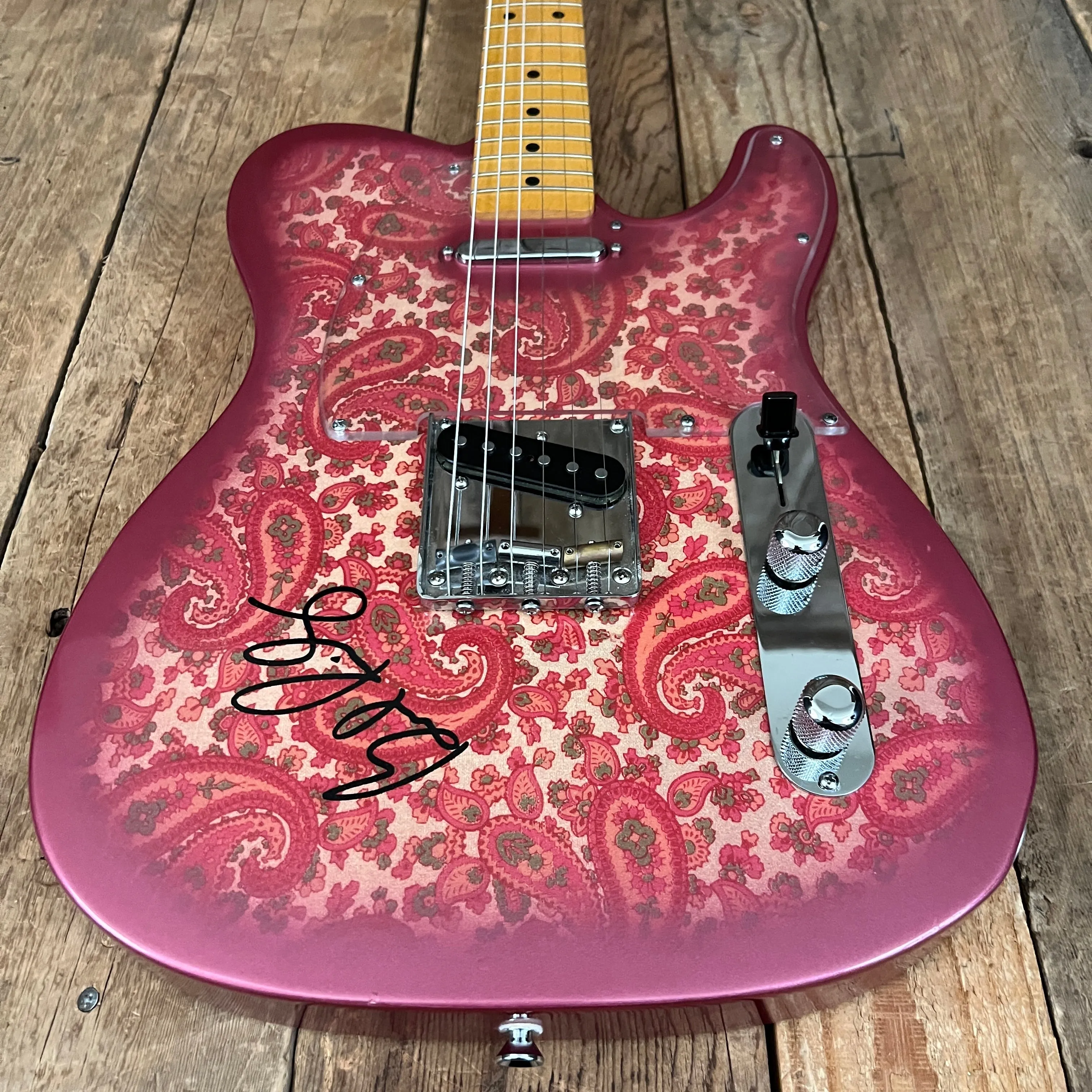 SOLD - Crook Custom Guitars Paisley Tele 2000s One Off Custom Telecaster