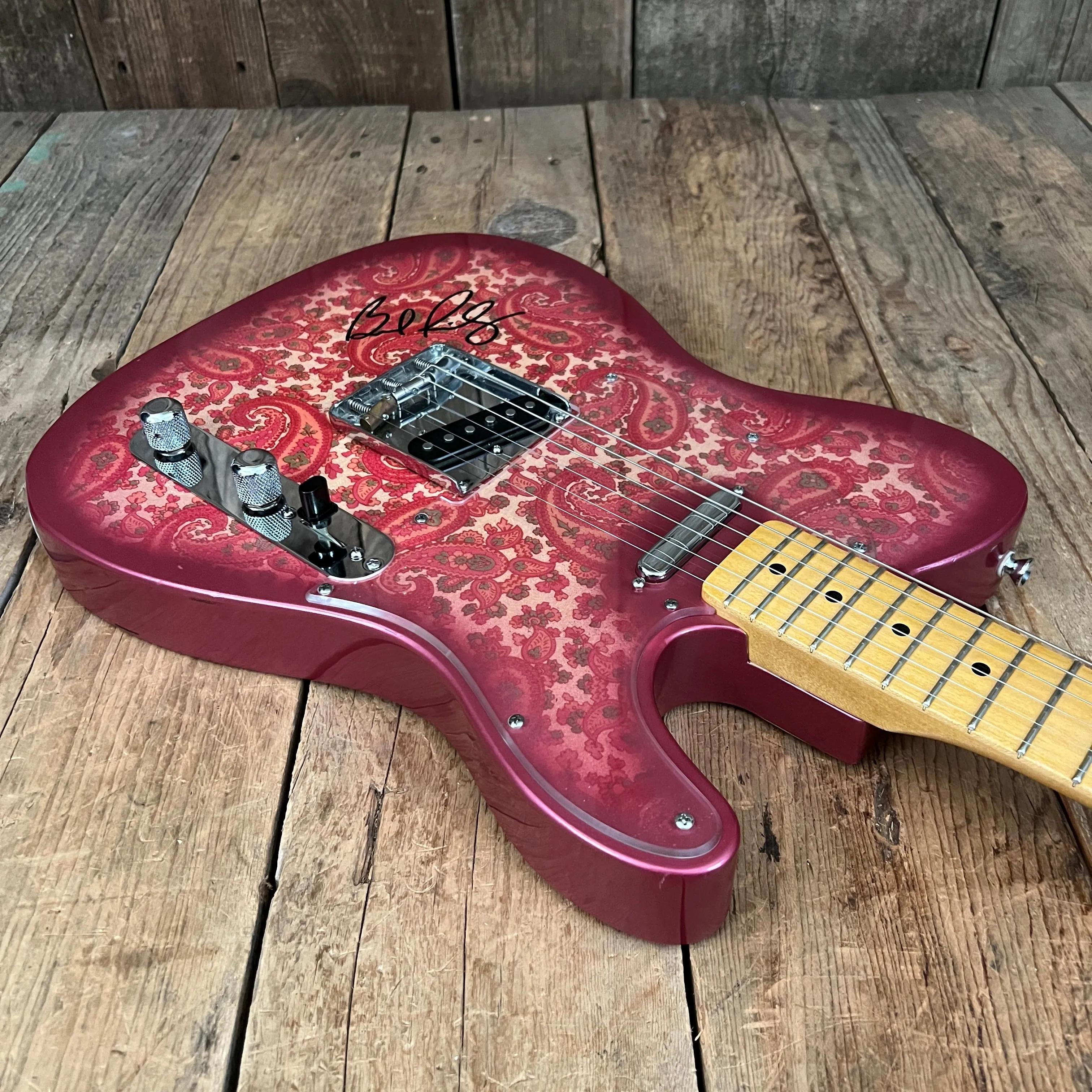 SOLD - Crook Custom Guitars Paisley Tele 2000s One Off Custom Telecaster