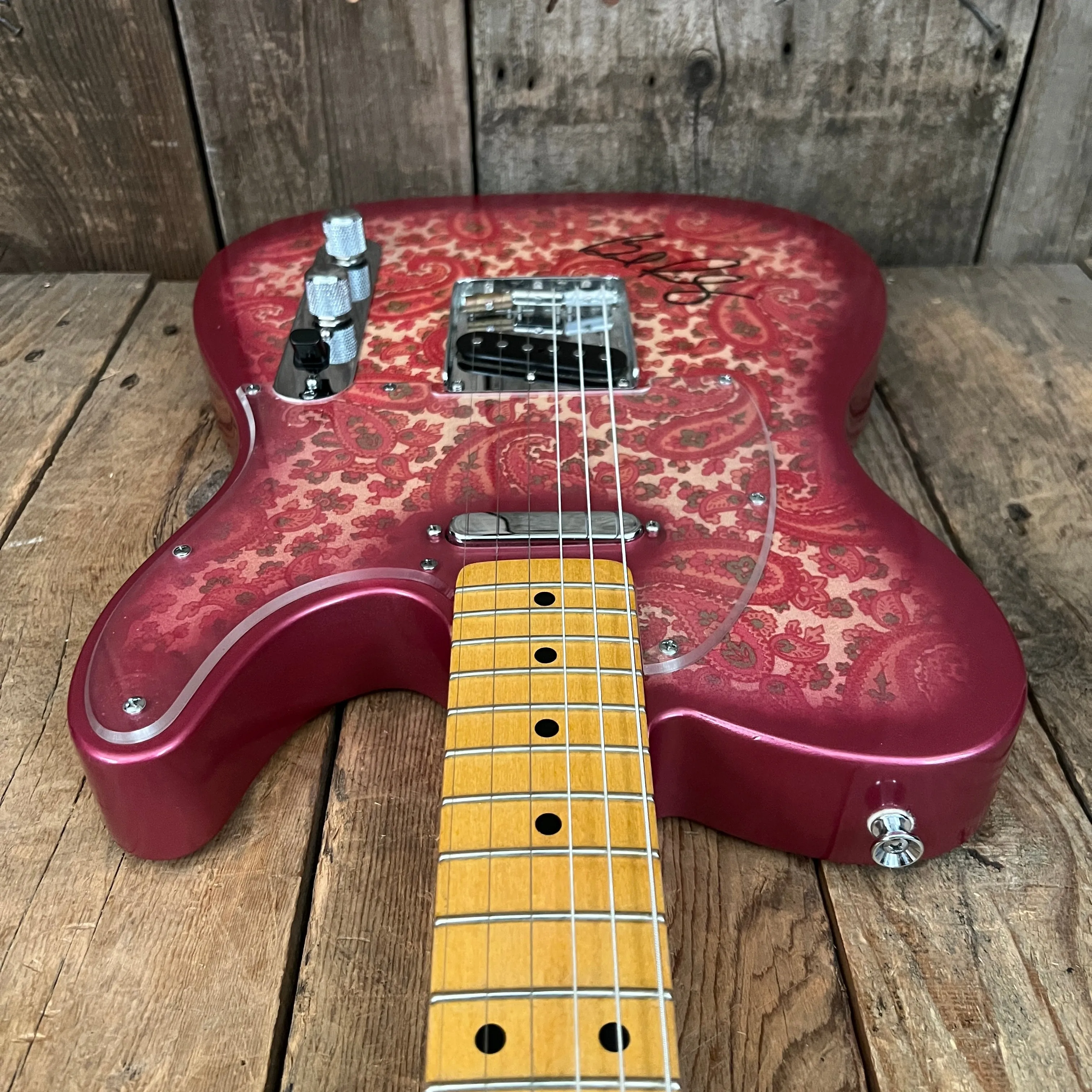 SOLD - Crook Custom Guitars Paisley Tele 2000s One Off Custom Telecaster