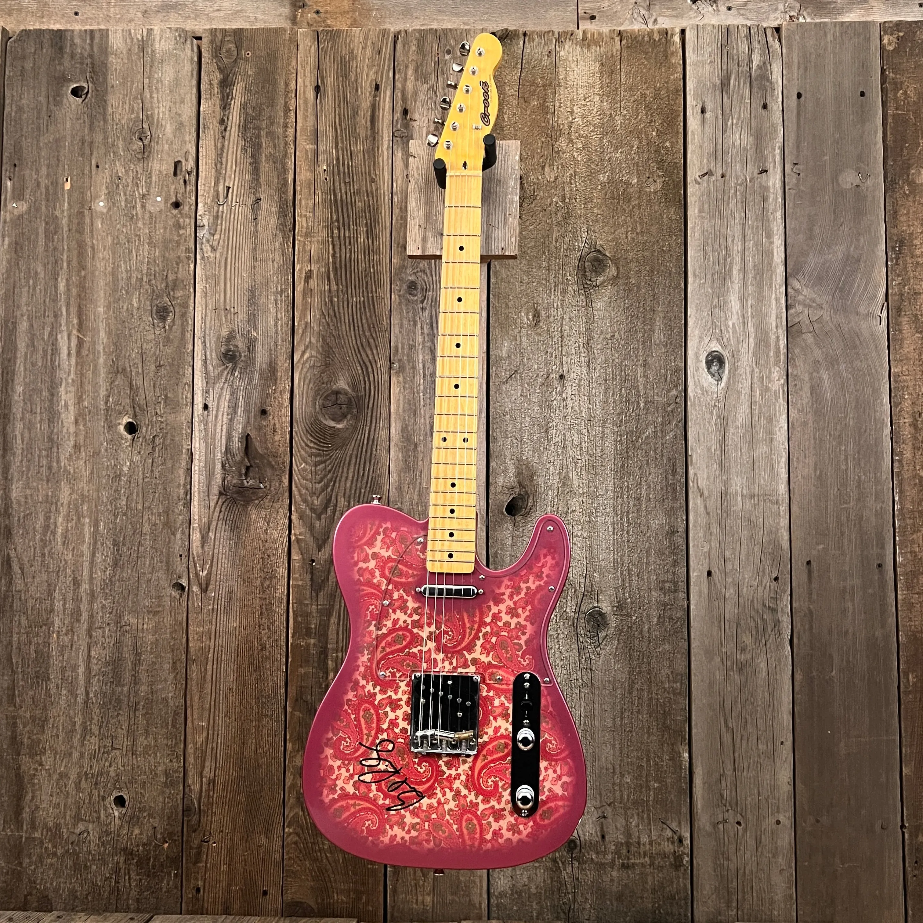 SOLD - Crook Custom Guitars Paisley Tele 2000s One Off Custom Telecaster