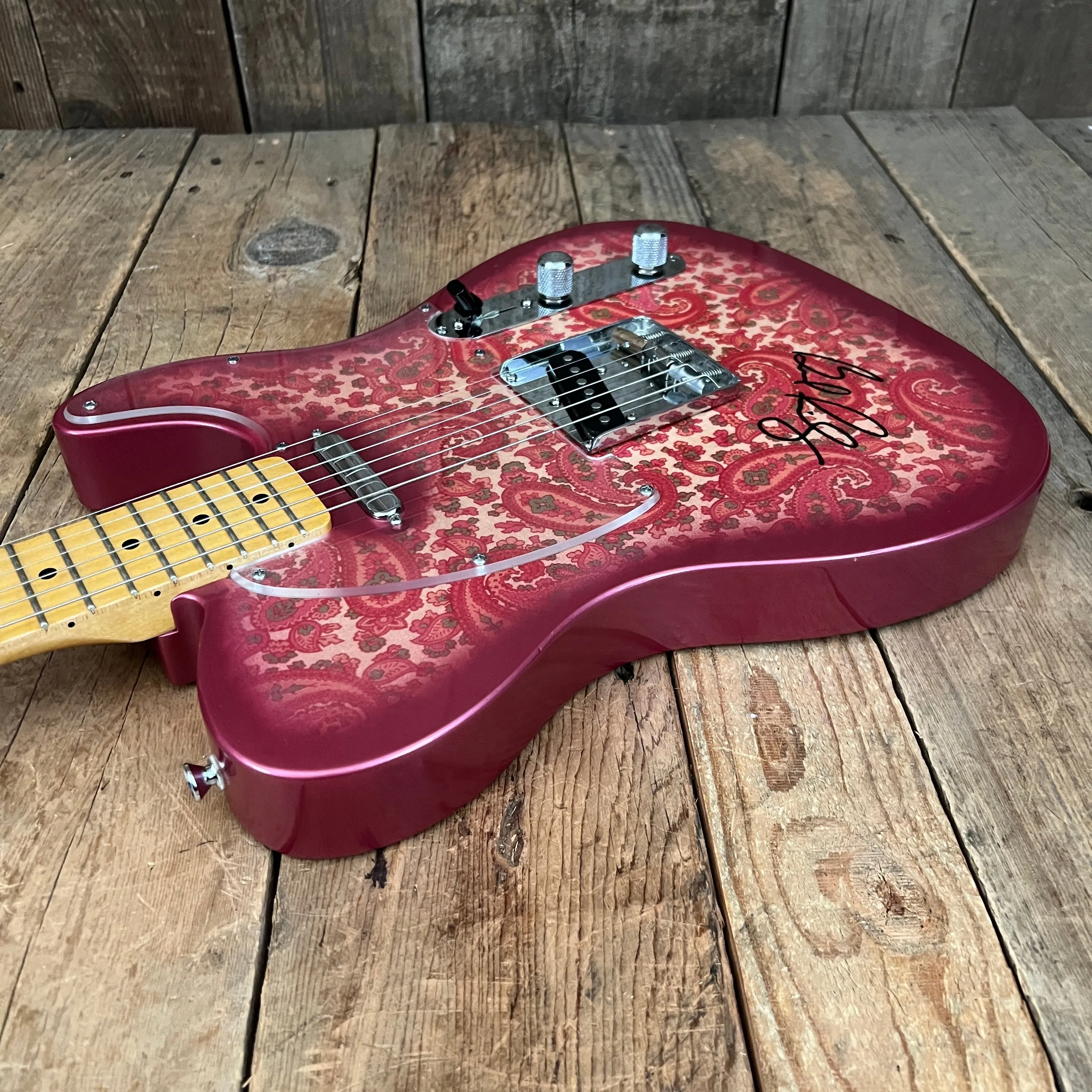 SOLD - Crook Custom Guitars Paisley Tele 2000s One Off Custom Telecaster