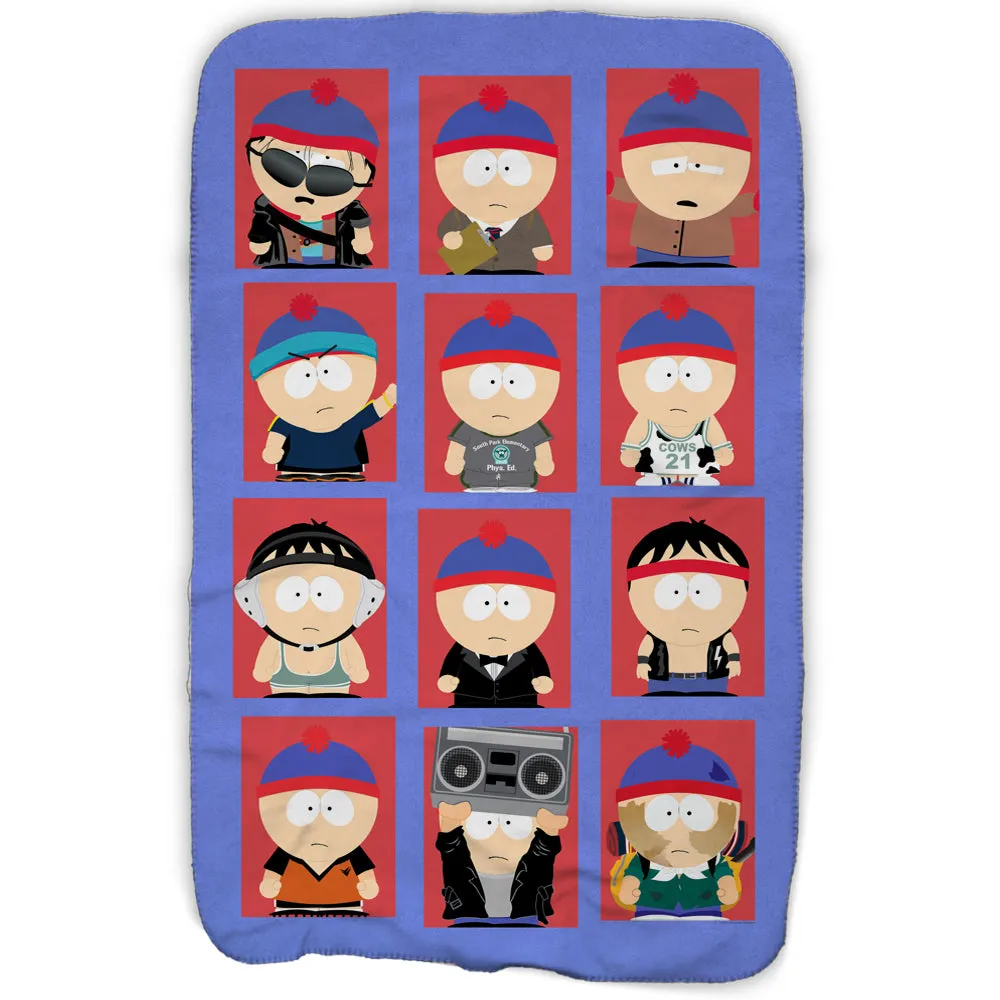 South Park Faces of Stan Fleece Blanket