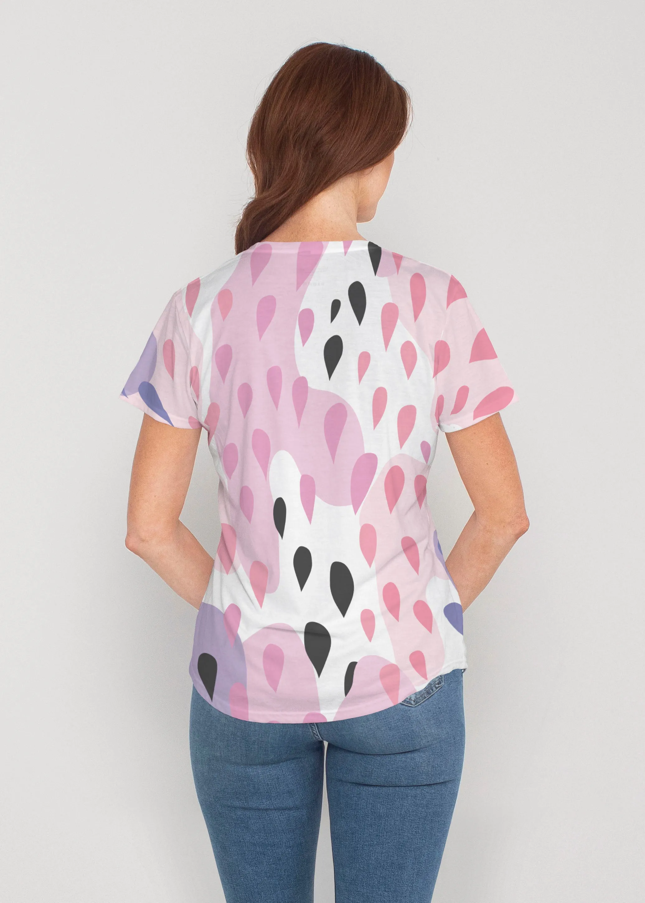 Spring Rain (14268) ~ Contoured Tri-Blend Scoop Tee