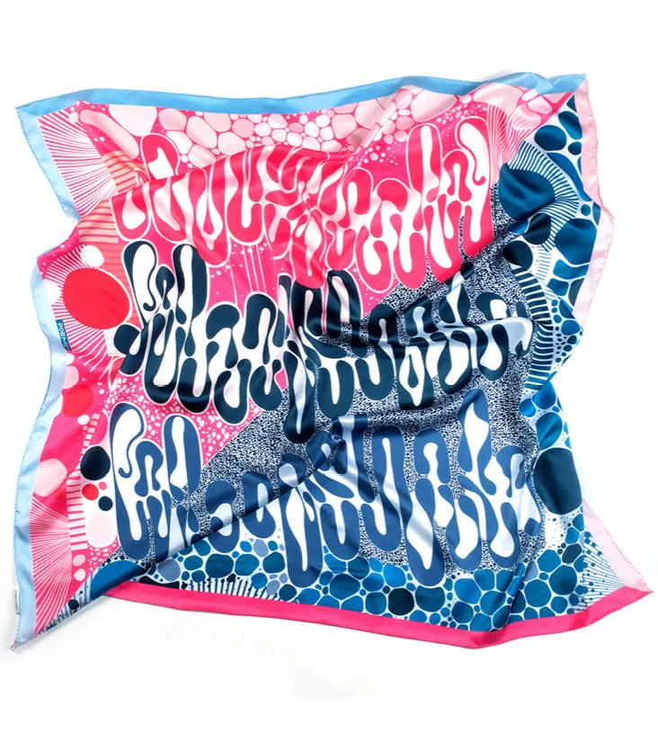Square Scarf - Pheresis (Pink/Blue)