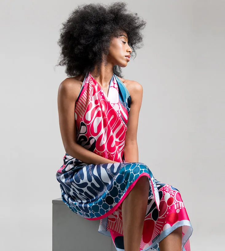 Square Scarf - Pheresis (Pink/Blue)