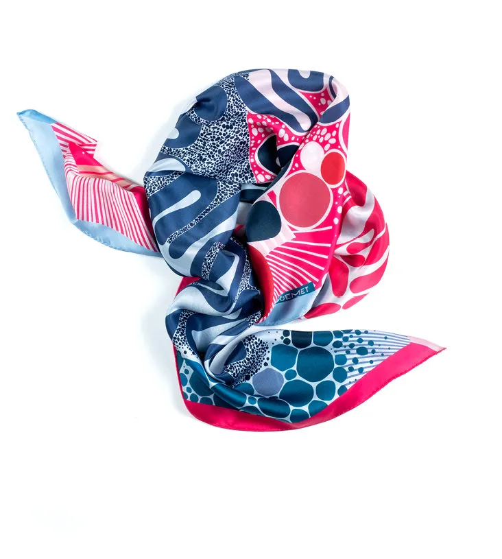 Square Scarf - Pheresis (Pink/Blue)